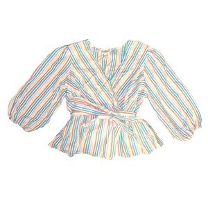 Free People Multicolor Striped Blouse